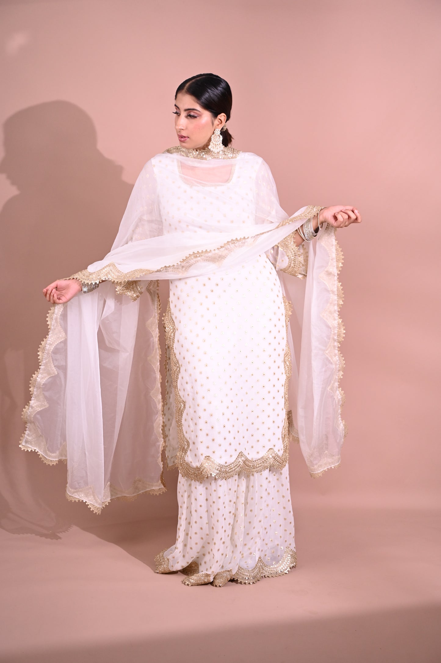 Pearl White Garara Set