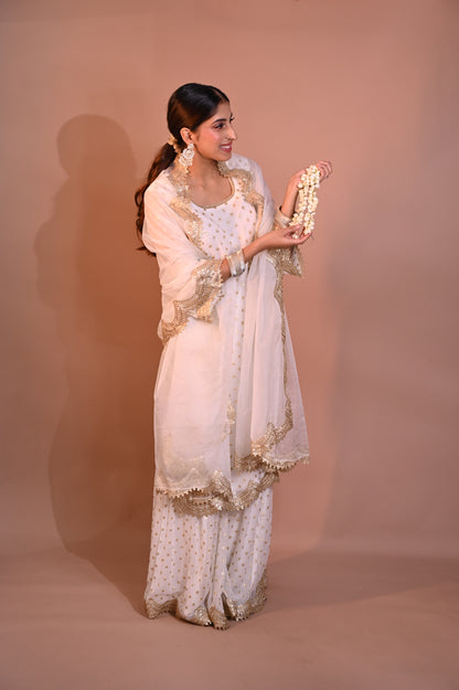 Pearl White Garara Set