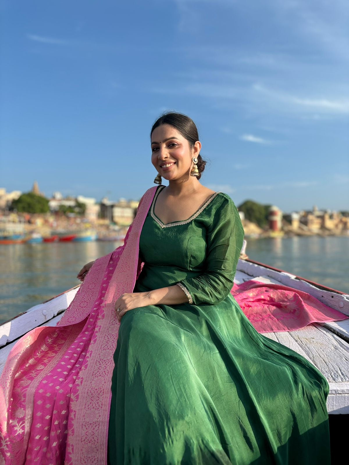 Emerald Banarasi Bliss Anarkali